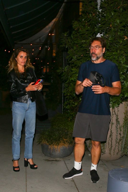 PENELOPE CRUZ and Javier Bardem Leaves Madeo Restaurant in Beverly Hills 07/27/2023