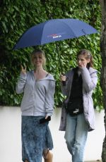 PHOEBE DYNEVOR, MCKENNA GRACE and MADELEINE BREWER on the Set of Anniversary in Dublin 07/27/2023