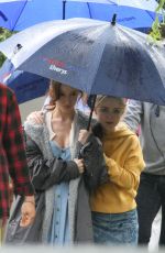 PHOEBE DYNEVOR, MCKENNA GRACE and MADELEINE BREWER on the Set of Anniversary in Dublin 07/27/2023