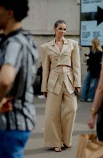 POLINA EROFEEVA Arrives at Alexandre Vauthier Fall/Winter 23/24 Haute Couture Show in Paris 07/04/2023