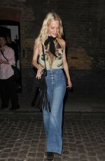 POPPY DELEVINGNE Leaves Chiltern Firehouse in London 07/13/2023