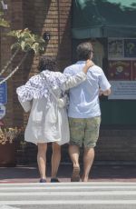 Pregnant ALIA SHAWKAT at Moxie Birth Clinic with Her Boyfriend in Pasadena 07/21/2023