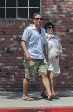 Pregnant ALIA SHAWKAT at Moxie Birth Clinic with Her Boyfriend in Pasadena 07/21/2023