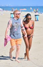 Pregnant CHYNA MILLS in Bikini at a Beach in Malibu 07/10/2023