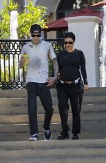 Pregnant KOURTNEY KARDASHIAN and Travis Barker Out for Coffee in Calabasas 07/20/2023