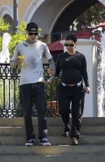 Pregnant KOURTNEY KARDASHIAN and Travis Barker Out for Coffee in Calabasas 07/20/2023