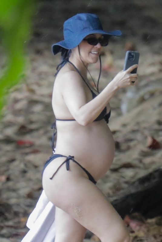 Pregnant KOURTNEY KARDASHIAN in Bikini at a Beach in Kauai 07/18/2023