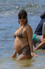 Pregnant KOURTNEY KARDASHIAN in Bikini at a Beach in Kauai in Hawaii 07/11/2023
