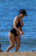 Pregnant KOURTNEY KARDASHIAN in Swimsuit at a Beach in Kaui 07/13/2023