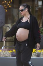 Pregnant RIHANNA Leaves Pacific Design Center in West Hollywood 07/07/2023