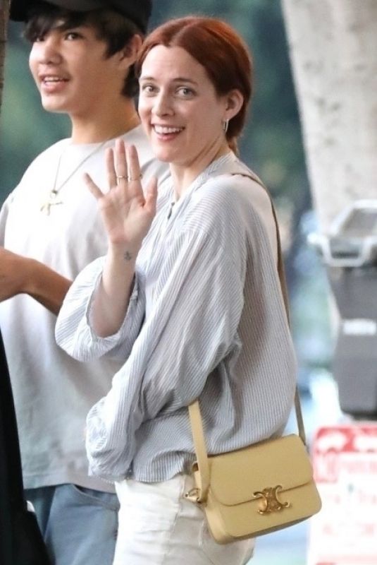 RILEY KEOUGH Out for Dinner with Friends at Margo’s Pizza Kitchen in Santa Monica 07/19/2023