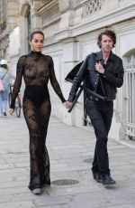 RITA ORA at Azzedine Alaia Fashion Show in Paris 07/02/2023