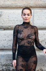 RITA ORA at Azzedine Alaia Fashion Show in Paris 07/02/2023
