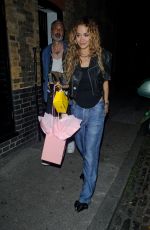 RITA ORA Leaves Chiltern Firehouse in London 07/19/2023