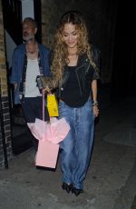 RITA ORA Leaves Chiltern Firehouse in London 07/19/2023