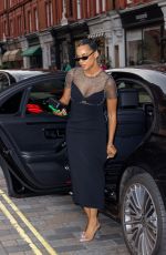 ROCHELLE HUMES Arrives at British Vogue x Self-portrait Summer Party in London 07/13/2023