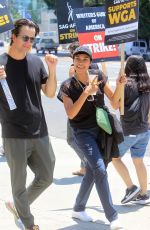ROSARIO DAWSON at SAG-AFTRA Strike at Paramount Studios in Los Angeles 07/17/2023