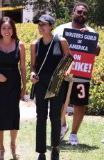 ROSARIO DAWSON Supports SAG-AFTRA Strike in Los Angeles 07/14/2023