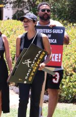 ROSARIO DAWSON Supports SAG-AFTRA Strike in Los Angeles 07/14/2023