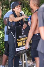 ROSARIO DAWSON Supports SAG-AFTRA Strike in Los Angeles 07/14/2023
