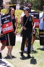 ROSARIO DAWSON Supports SAG-AFTRA Strike in Los Angeles 07/14/2023