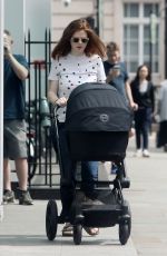ROSE LESLIE Out with Her Baby Girl in London 07/10/2023