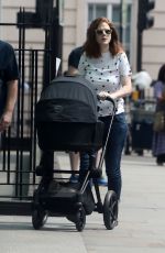 ROSE LESLIE Out with Her Baby Girl in London 07/10/2023