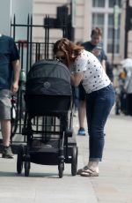 ROSE LESLIE Out with Her Baby Girl in London 07/10/2023
