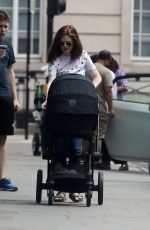 ROSE LESLIE Out with Her Baby Girl in London 07/10/2023