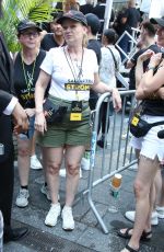 SAMANTHA MATHIS at Rock the City for a Fair Contract Rally at Times Square in New York 07/25/2023