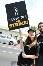 SAMMI HANRATTY at Sag-aftra Actors Union Strike in New York 06/17/2023