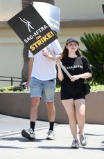 SAMMI HANRATTY at Sag-aftra Actors Union Strike in New York 06/17/2023