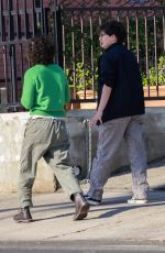 SARA GILBER Out for Lunch with Her Son Levi at All Time Restaurant in Los Feliz 07/08/2023