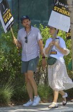 SARAH PAULSON at SAG Strike at Netflix in Hollywood 07/25/2023