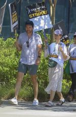 SARAH PAULSON at SAG Strike at Netflix in Hollywood 07/25/2023