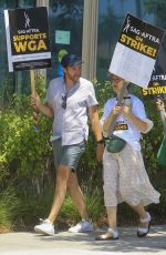 SARAH PAULSON at SAG Strike at Netflix in Hollywood 07/25/2023