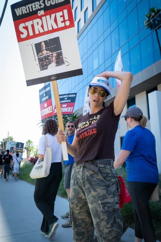 SARAH SILVVERMAN at SAG-AFTRA/WGA Strike in Los Angeles 07/20/2023