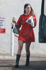 SCOUT WILLIS in an Oversized Red T-shirt Grabbing Breakfast to Go in Los Feliz 07/30/2023