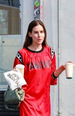 SCOUT WILLIS in an Oversized Red T-shirt Grabbing Breakfast to Go in Los Feliz 07/30/2023