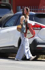 SCOUT WILLIS Out with an Acoustic Guitar in Los Angeles 07/14/2023