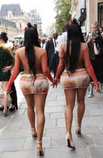 SHANNON and SHANNADE CLERMONT Arrives at Jean Paul Gaultier Haute Couture Show in Paris 07/05/2023
