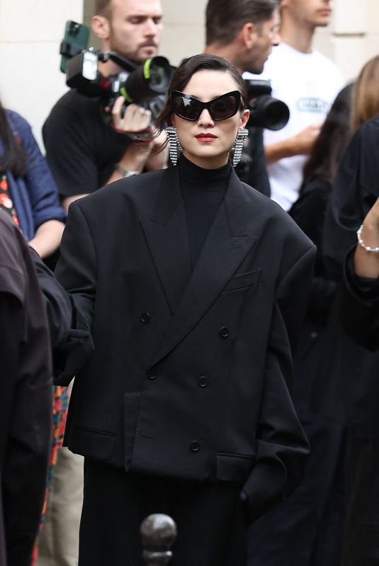 SONG JIA Arrives at Balenciaga Haute Couture Spring/Summer 23/24 Show at Paris Fashion Week 07/05/2023