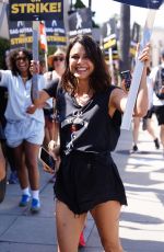 STELLA HUDGENS at SAG Strike at Warner Bros Studios in Burbank 07/21/2023