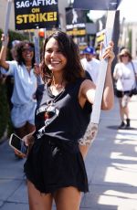STELLA HUDGENS at SAG Strike at Warner Bros Studios in Burbank 07/21/2023