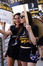 STELLA HUDGENS at SAG Strike at Warner Bros Studios in Burbank 07/21/2023