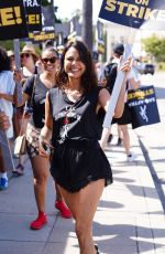 STELLA HUDGENS at SAG Strike at Warner Bros Studios in Burbank 07/21/2023
