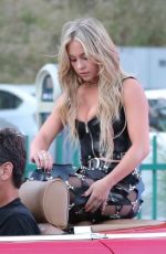 SYDNEY SWEENEY Cruises Sunset Blvd in a Classic Convertible Mercedes-Benz at a Photoshoot in Los Angeles 07/22/2023