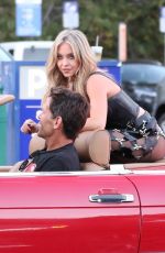SYDNEY SWEENEY Cruises Sunset Blvd in a Classic Convertible Mercedes-Benz at a Photoshoot in Los Angeles 07/22/2023