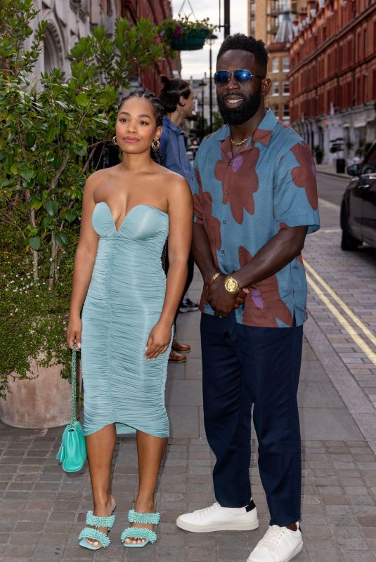 TAHIRAH SHARIF Arrives at British Vogue x Self-portrait Summer Party in London 07/13/2023