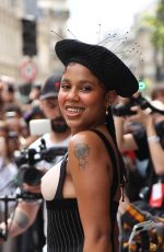 TOKISCHA Arrives at Jean Paul Gaultier Haute Couture Spring/Summer 23/24 Show at Paris Fashion Week 07/05/2023